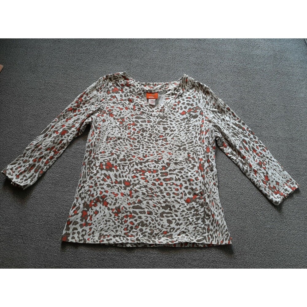 Heart of Palm Womens Size Medium M Multicolor 3/4 sleeve Shirt top